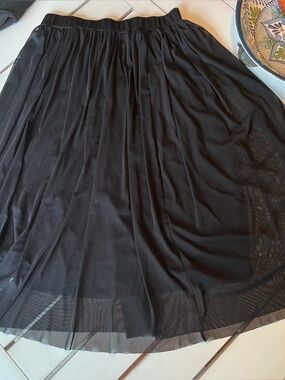 Comfy USA Elastic Waist Sz Small Skirt Sheer Overlay Whimsygoth